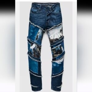 G-Star Raw Jaden Smith Blue Jeans Forces Of Nature Mens 33 X 34 Patchwork
